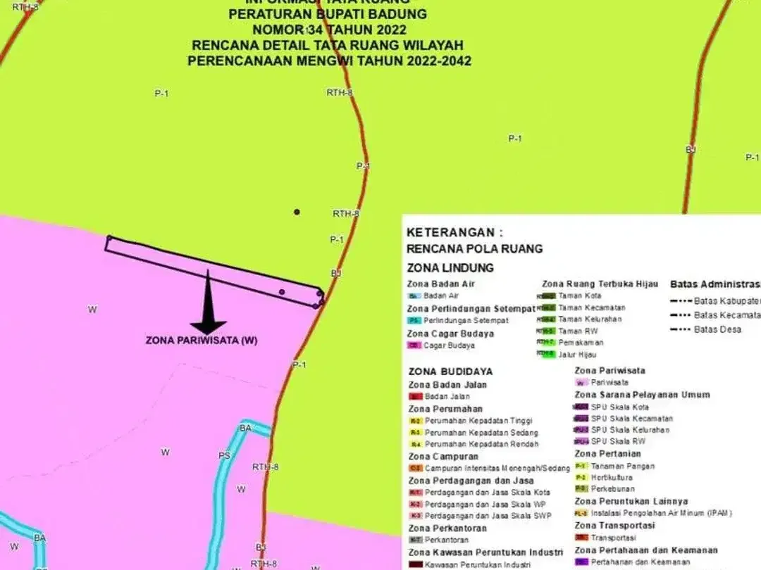 Pink Zone Land Close to Seseh Beach, 29 Year Leasehold Bali - Image 6 of 6