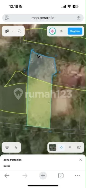 Dijual Tanah View Sawah Keliki, Ubud Utara Lingkungan Vila Vila - Image 2 of 4