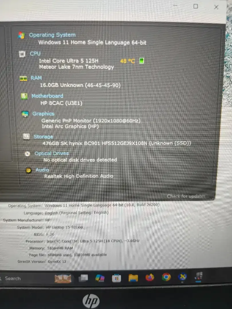 HP Laptop 15 intel Ultra 5 Gen1 2023 (16/512gb) intel Arc Grapich - Image 5 of 5