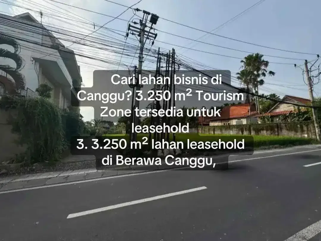 RENT 3,250 M² Leasehold Tourism Zone Berawa Canggu - Image 1 of 6