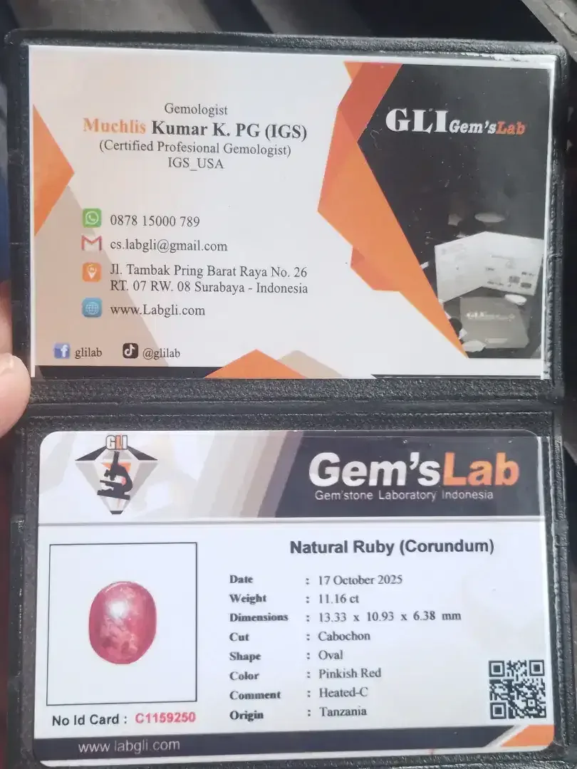 Dijual batu permata natural rubi corundum dan memo card - Image 7 of 10