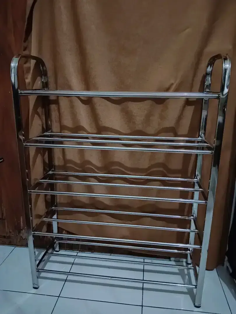 Rak Sepatu Serbaguna Stainless Steel 5susun Kuat,Kokoh,Anti Karat! - Image 2 of 5