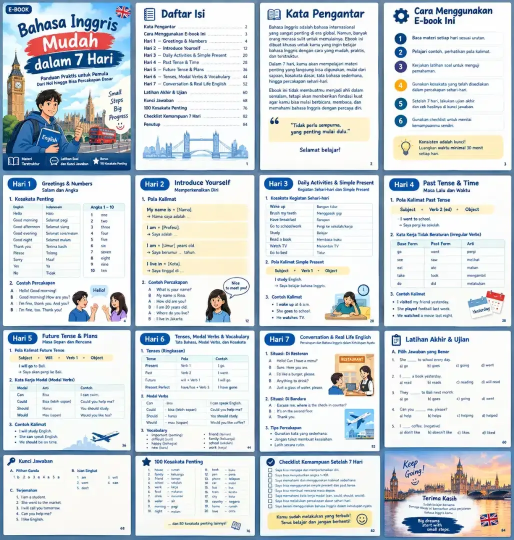 Fasih berbahasa Inggris 7 hari - Image 1 of 1