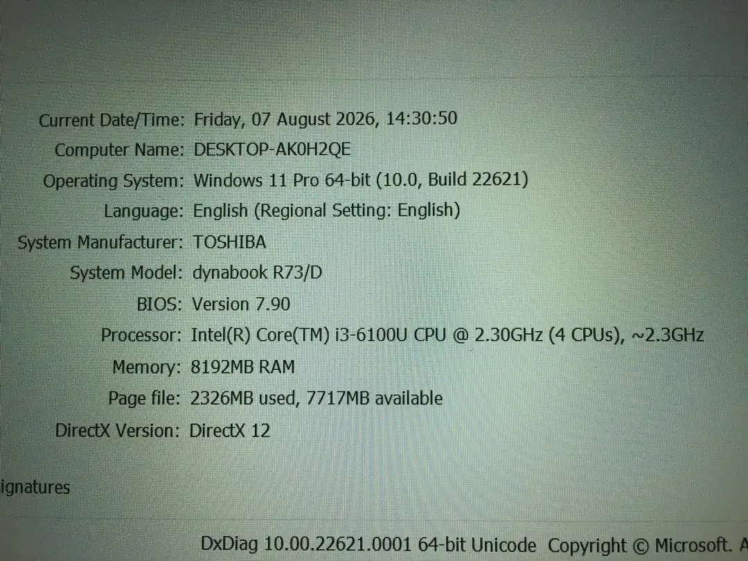 Laptop Toshiba Portege R30C Core i3Gen6 Ram 8GB SSD 128GB Slim Ringan - Image 9 of 10