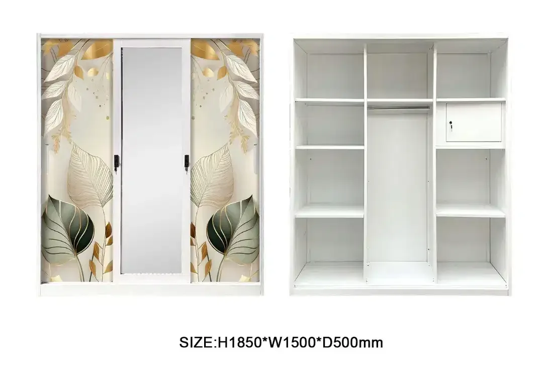 Lemari plat besi 2 pintu ukuran 90x50x185. - Image 9 of 10
