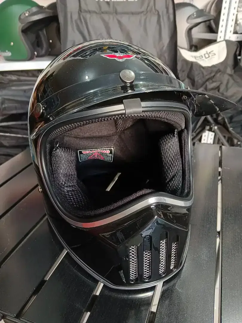 Helm Cakil Full Face Retro List Chrome+pet Allsize Dewasa M-L SNI - Image 3 of 3