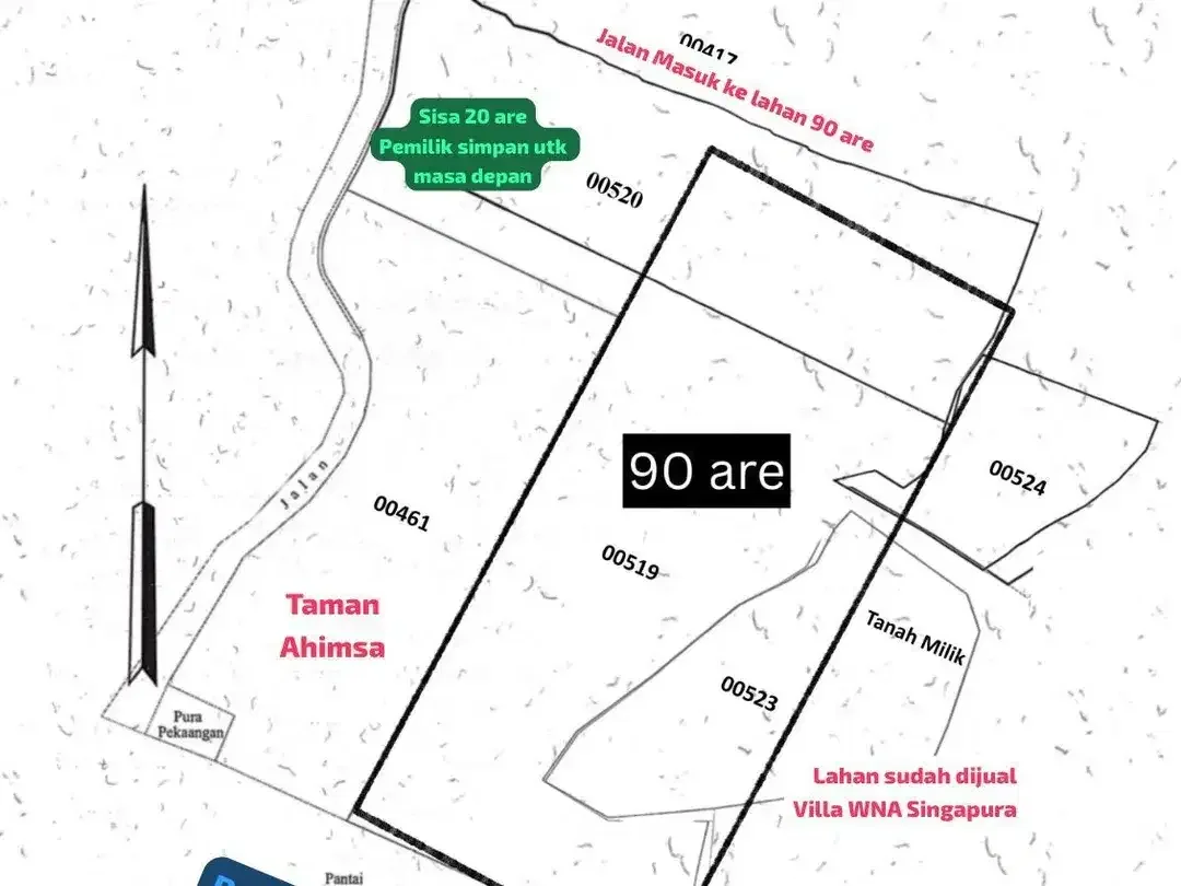Land for sale in Cemagi, Bali - Image 4 of 6