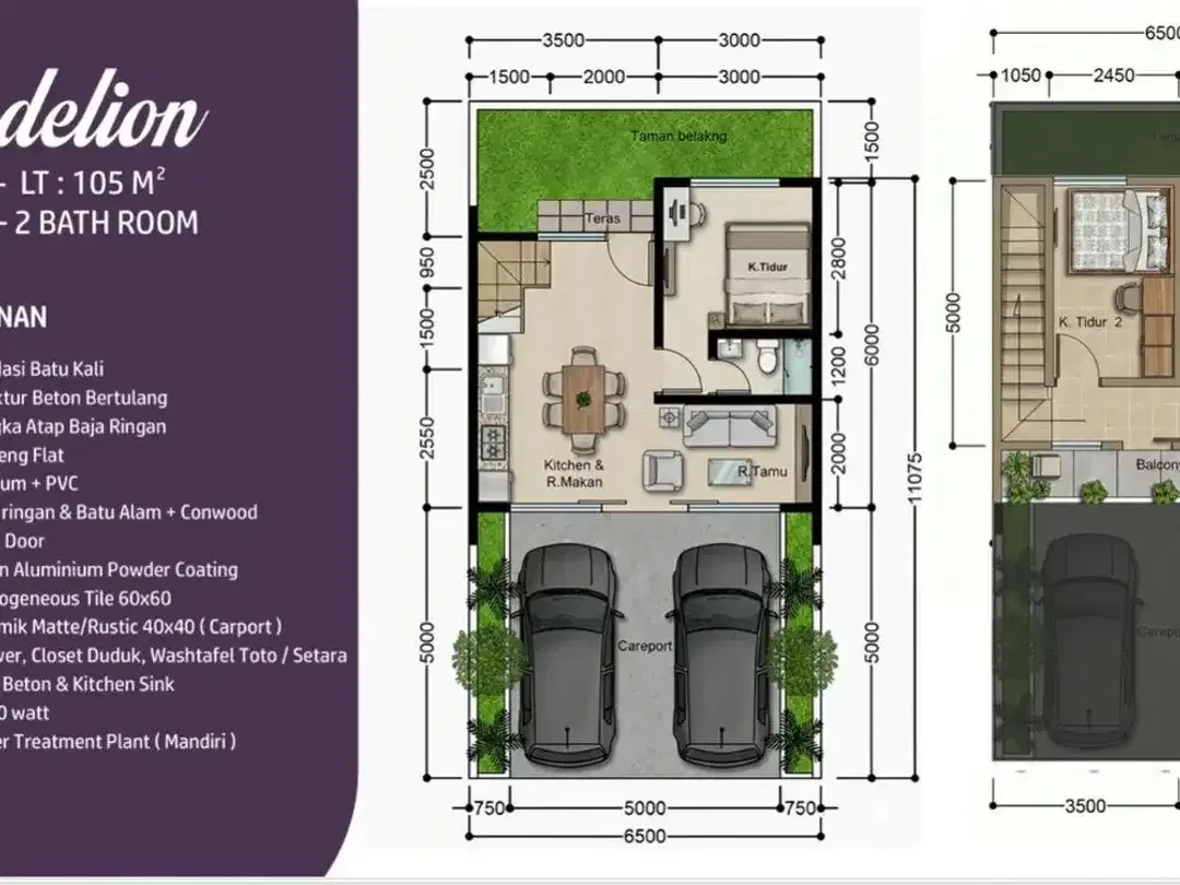 Rumah Baru Tipe Amaryllis Freehold di Citraland Denpasar - Image 7 of 10