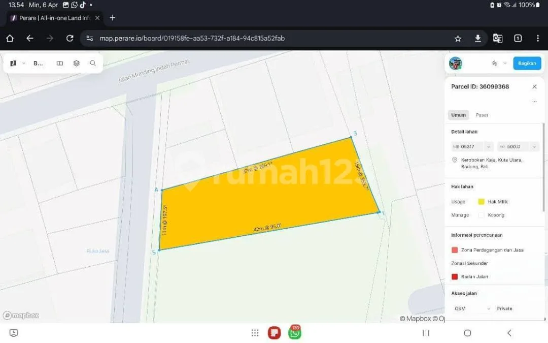 Dijual Tanah Eksklusif di Kerobokan - Image 3 of 4