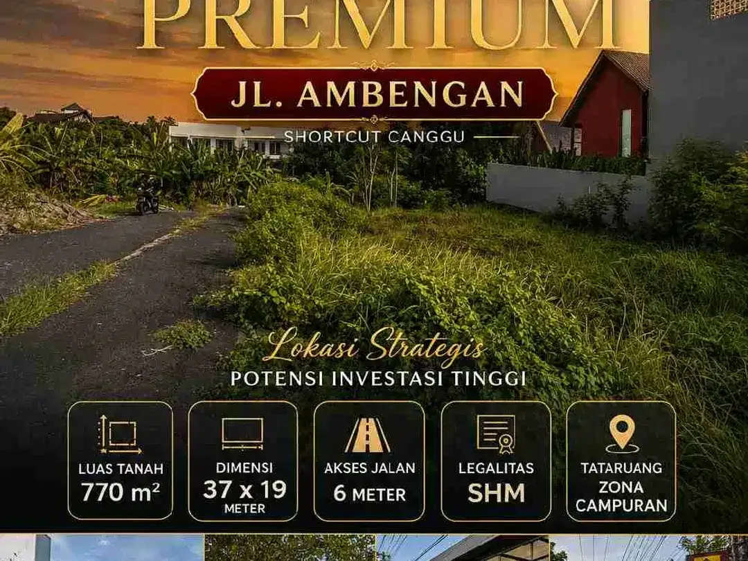 Tanah Premium Jl Ambengan Shortcut Canggu - Image 1 of 10