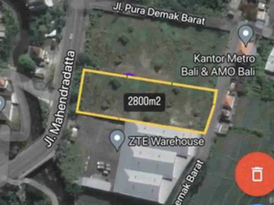Tanah Komersial 2800m2 di Bypass Mahendradatta Denpasar - Image 4 of 6