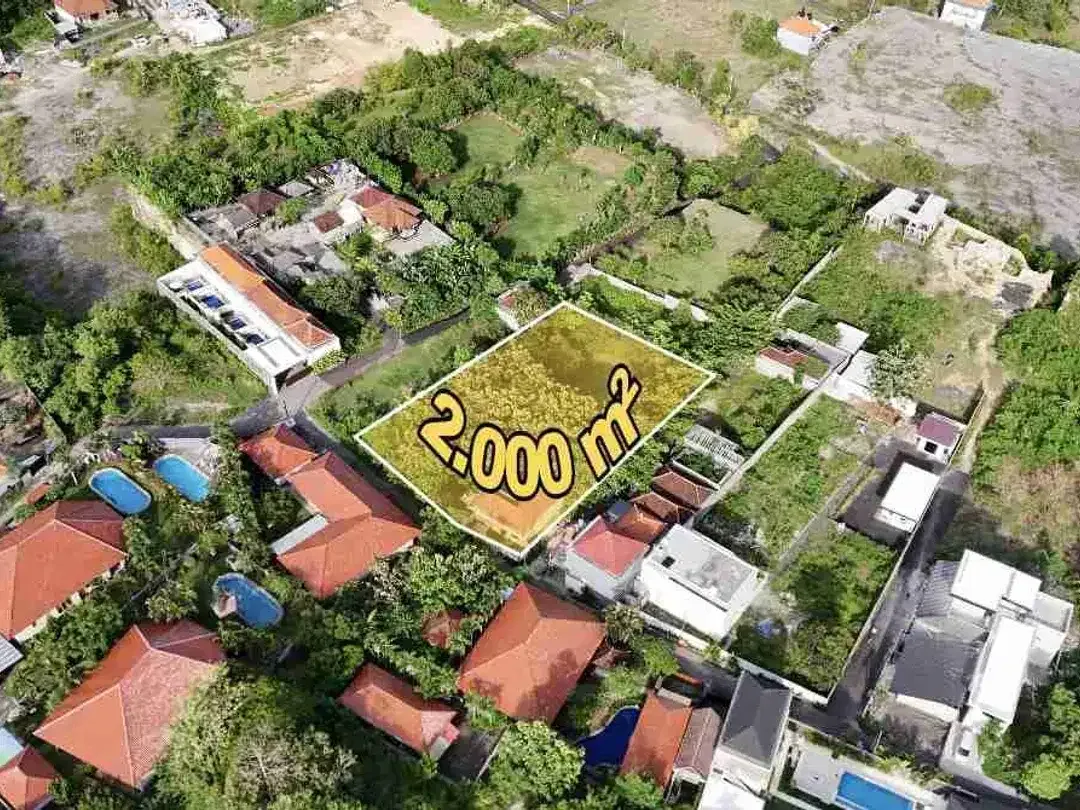 Tanah 2000m2 Lokasi Premium 6 Menit ke Pantai Gunung Payung Bali - Image 7 of 10
