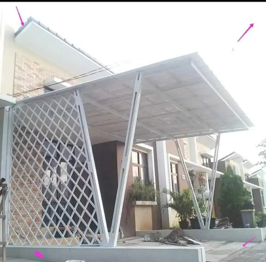 Kanopi Galvalum atap Spandek, Alderon dan Solartuff - Image 4 of 10