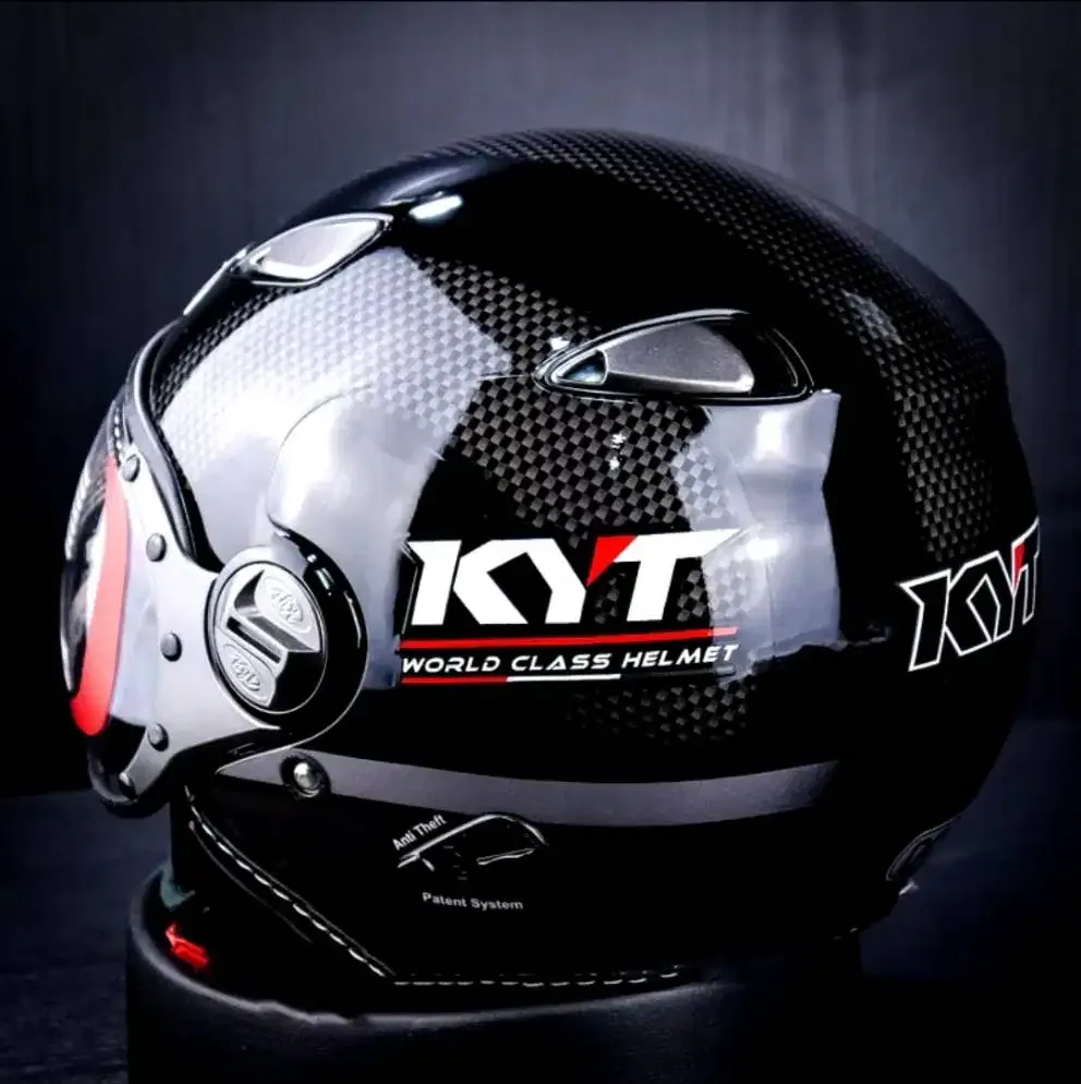 Helm KYT Elsico - motif karbon - helm pilot - Image 1 of 4