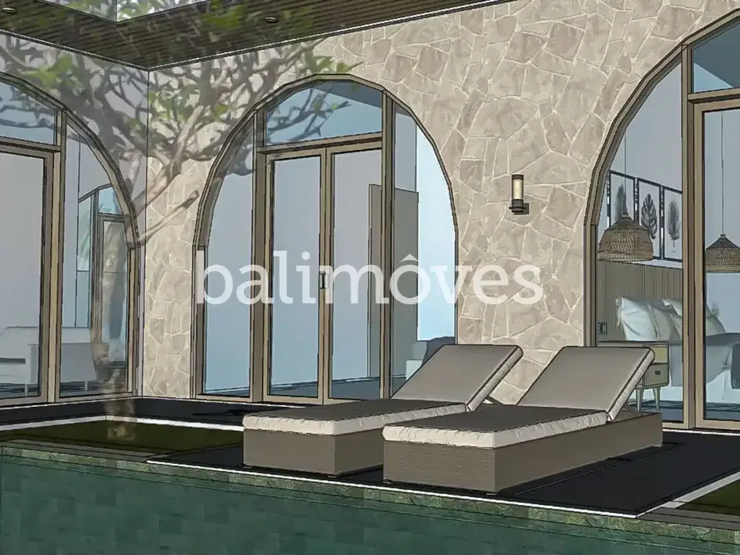 Villa Dua Kamar Tidur yang Belum Dibangun di Tepi Pantai Sanur - Image 4 of 10