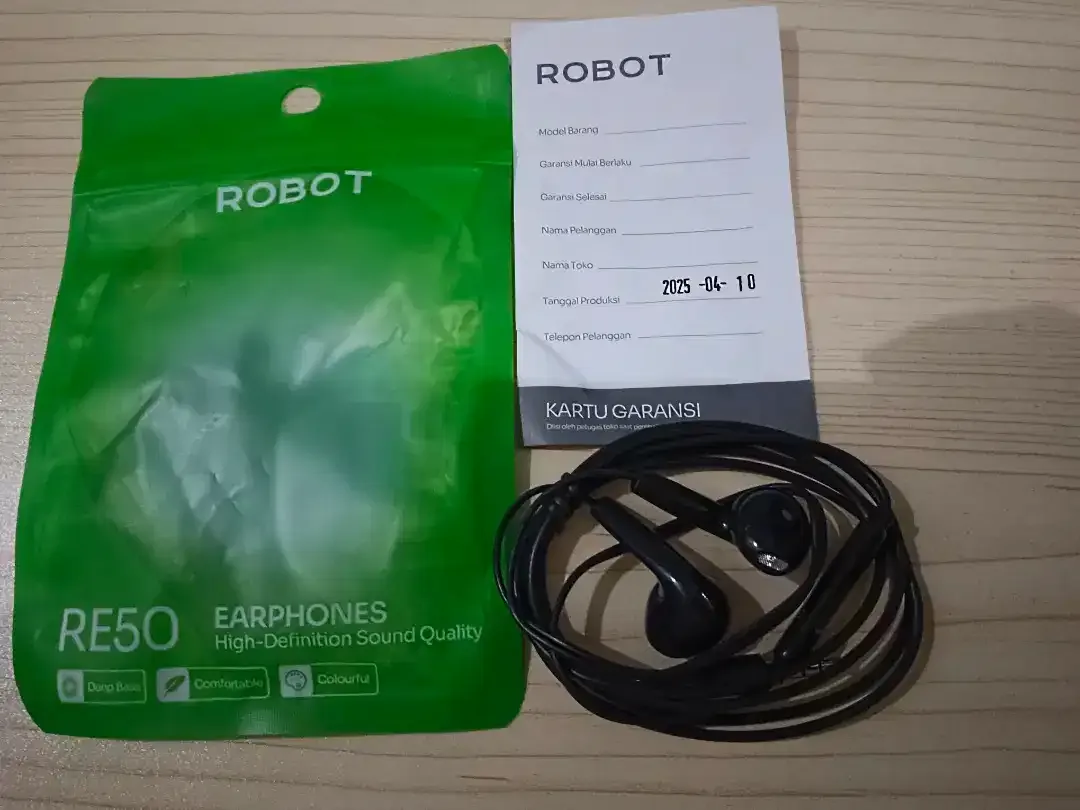 30rb BARU-Headset Merk ROBOT Earphone Bass Dijamin ORIGINAL - Image 3 of 4