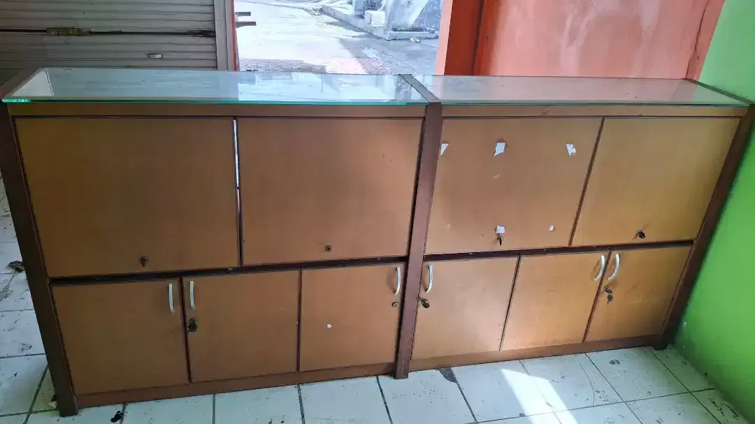 Dijual meja konter dari kayu & kaca - Image 2 of 6