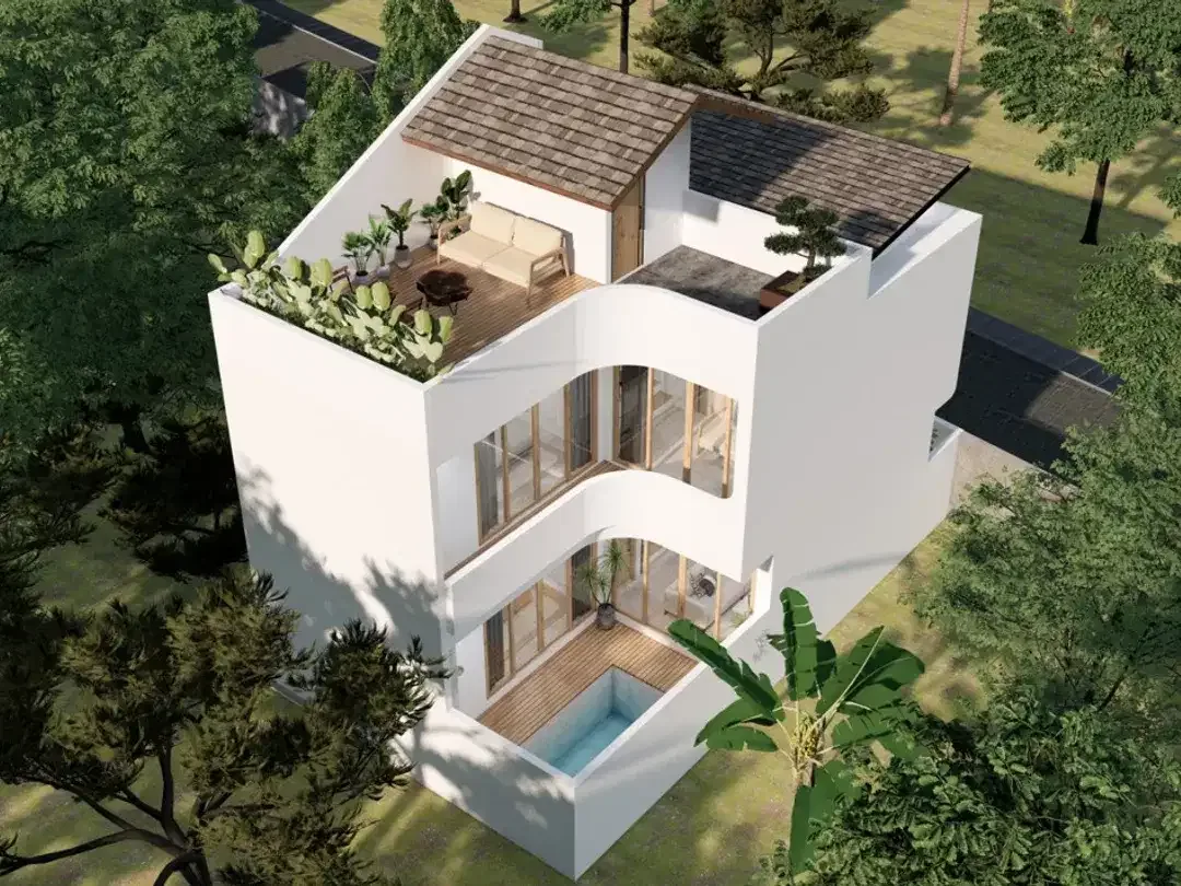 Freehold - Modern Villa with Rice Field & Mountain Views - Minutes to Kedungu Beach & International School, Bali - Image 1 of 10