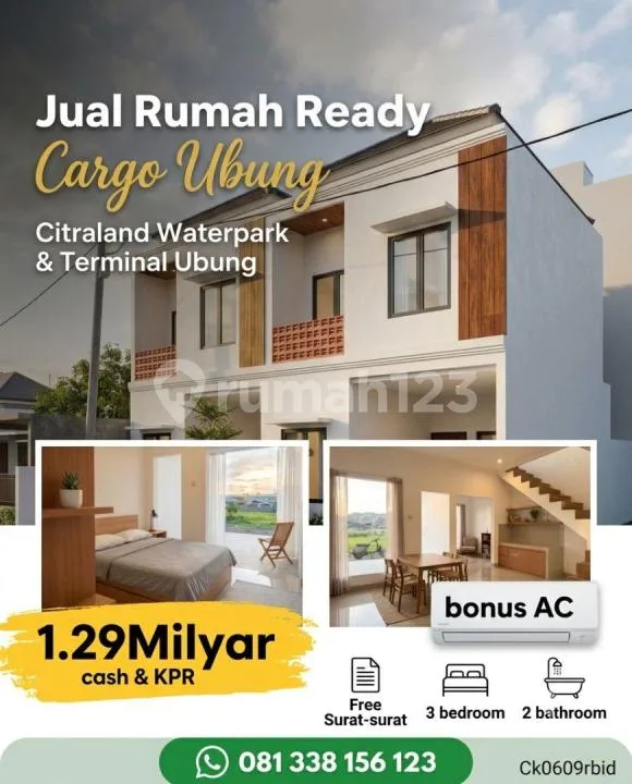 Jual Rumah Ready 3 Kamar Dekat Citraland Sekolah Taman Rama Ubung Denpasar - Image 1 of 4
