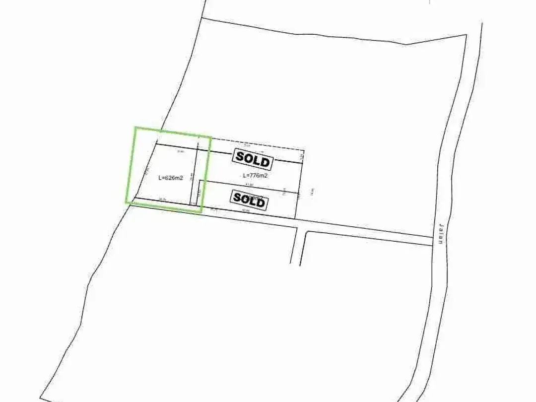 LEASE HOLD!! TANAH OCEAN VIEW 626m² NYANG NYANG. ULUWATU - Image 2 of 3