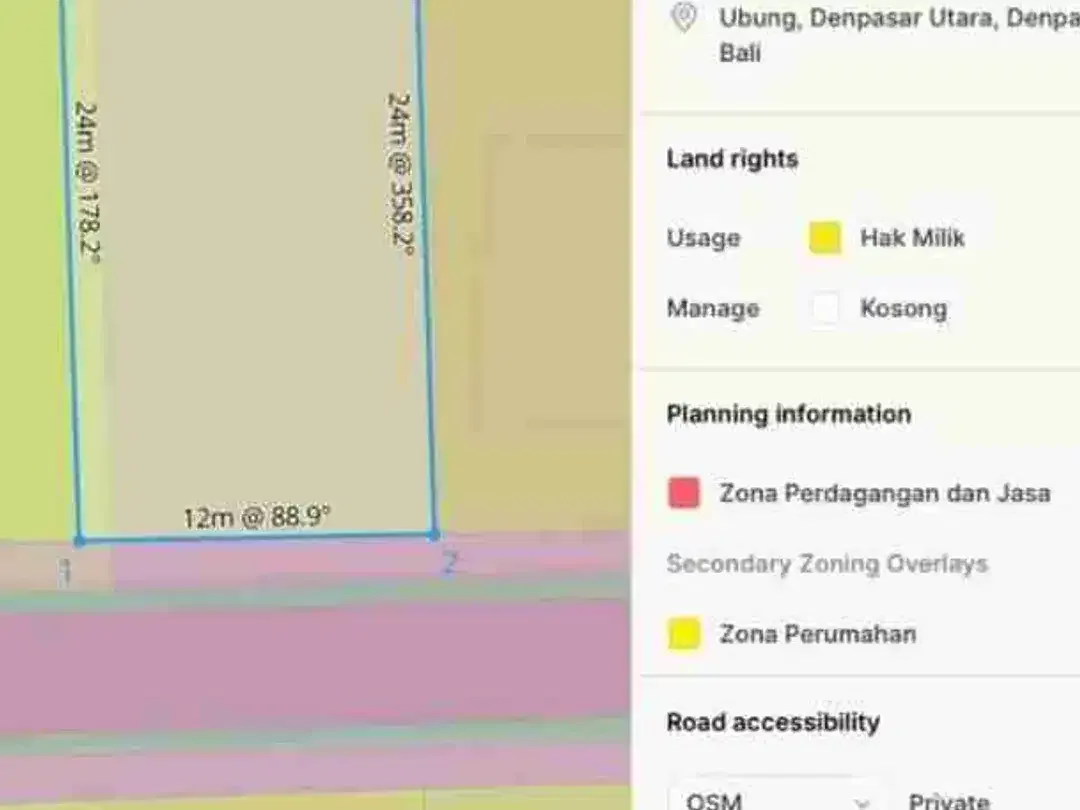 DIJUAL TANAH DI DENPASAR UTARA, DIJUAL TANAH JALAN CARGO PERMAI DENPASAR - Image 4 of 4
