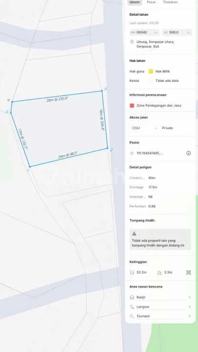 Dijual Tanah Strategis Komersil Akses Truk di Cargo Bali - Image 2 of 4