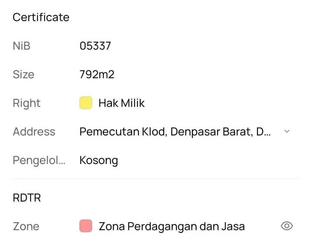TANAH SUPER PREMIUM LANGKA DI JALAN UTAMA IMAM BONJOL - Image 7 of 8