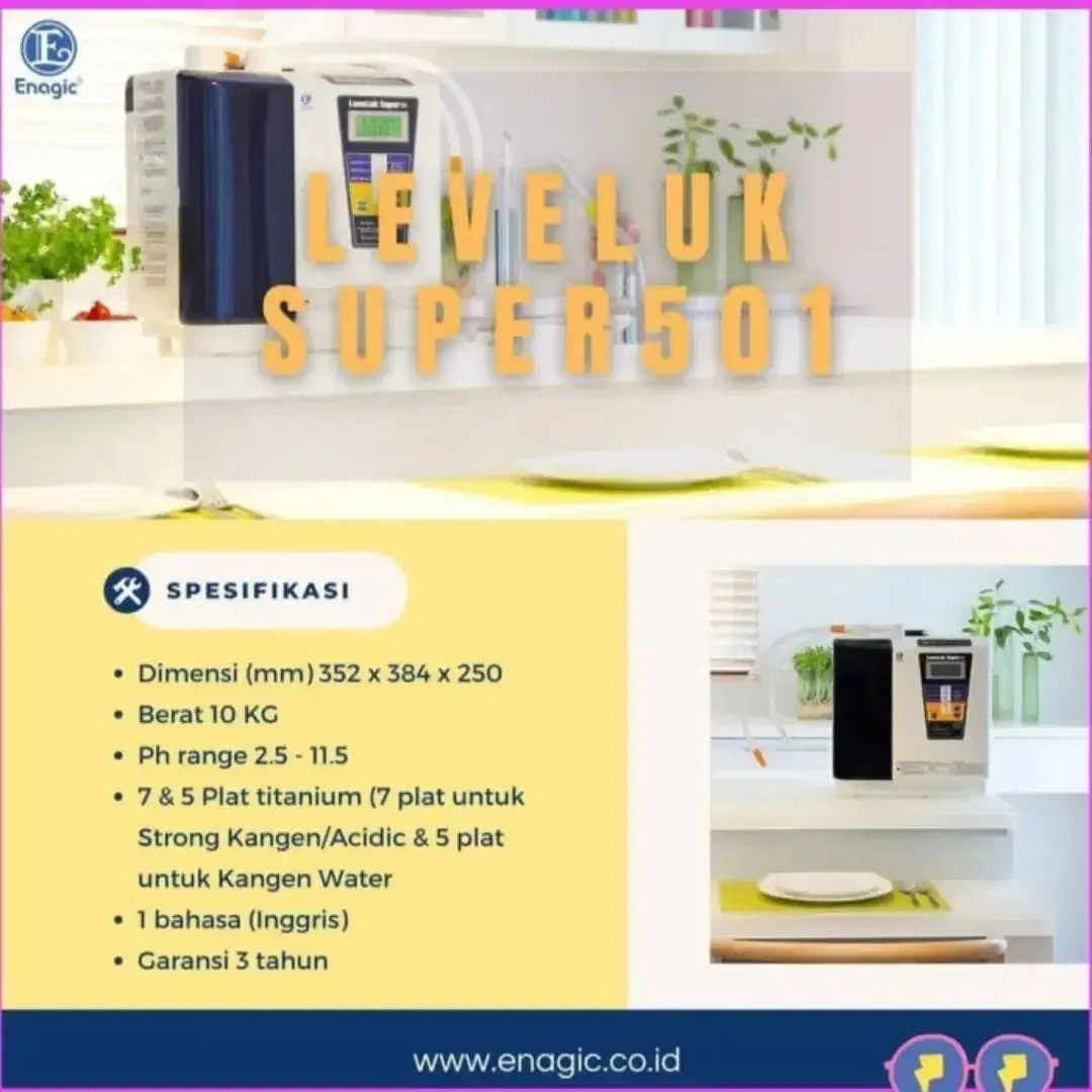 Mesin kangen water laveluk super501 second mulus free pompa 12plat - Image 4 of 6