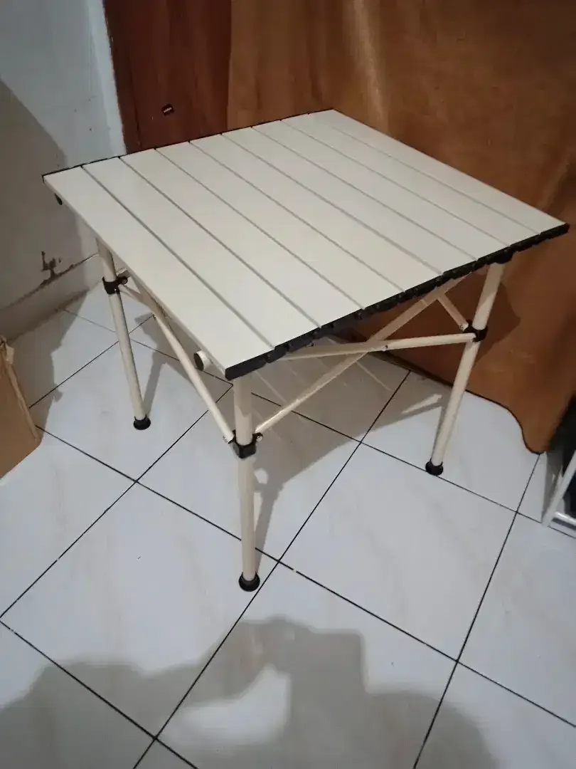 Meja Camping Lipat Outdoor portable 50x50x52cm Bahan kuat kokoh + tas - Image 1 of 4