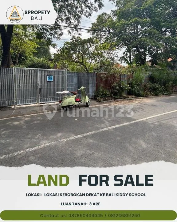 Dijual Tanah Kosong Lokasi Kerobokan Dekat ke Bali Kiddy School/Seminyak Bidadari/Petitenget / Umalaslingkungan Villa /Guesthouse / Cafe Dll - Image 1 of 4