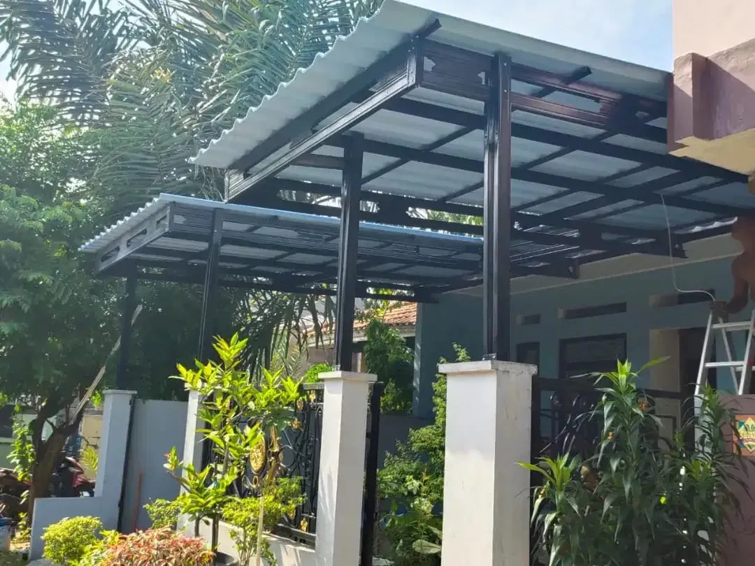 Kanopi Galvalum atap Spandek, Alderon dan Solartuff - Image 6 of 10