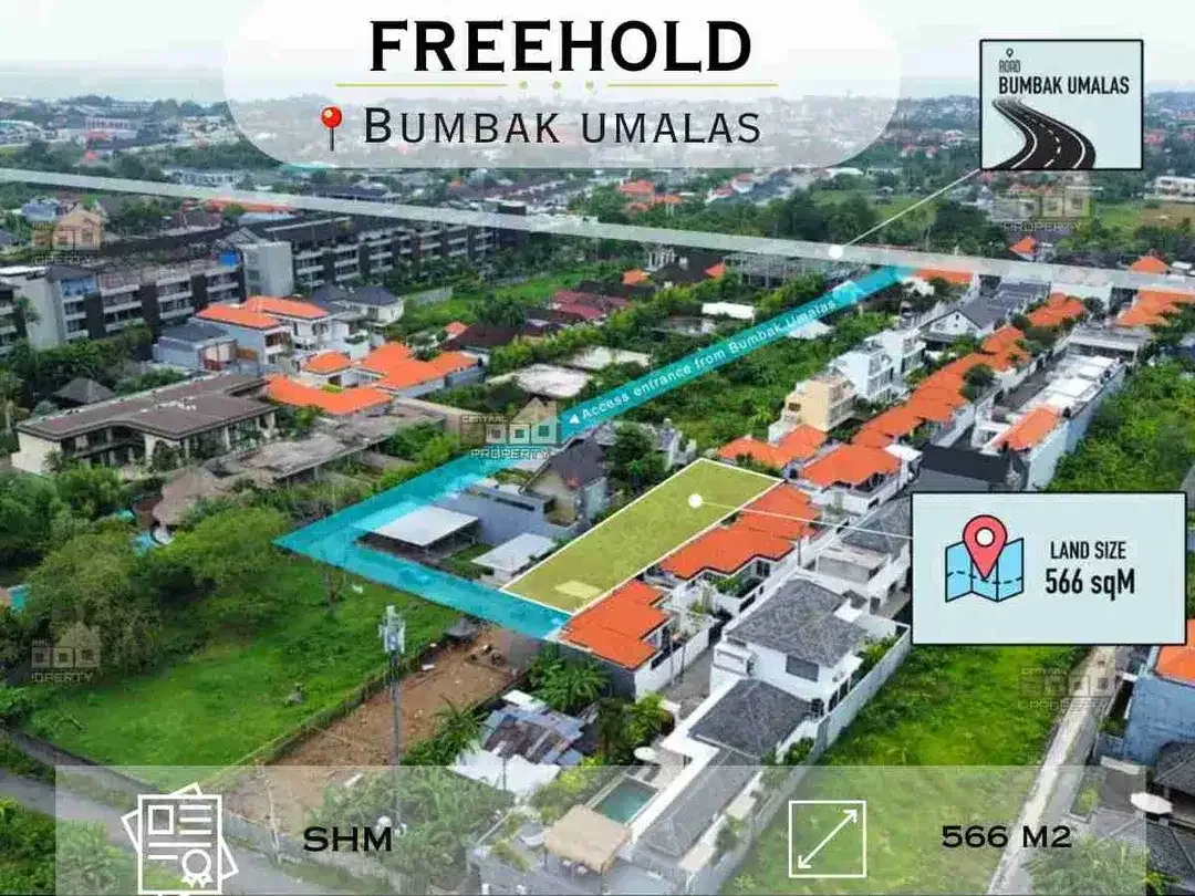 Premium Land for Sale, Bumbak Umalas Bali - Image 1 of 5