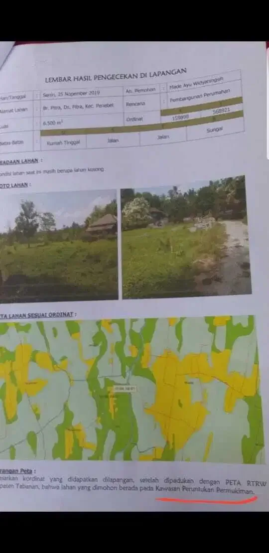 BUC TANAH VIEW GUNUNG, SAWAH DAN SUNGAI TABANAN - Image 7 of 10