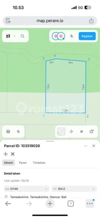 Dijual Tanah Strategis - Timur Ubud Lingkungan Vila dan Resto - Image 2 of 4