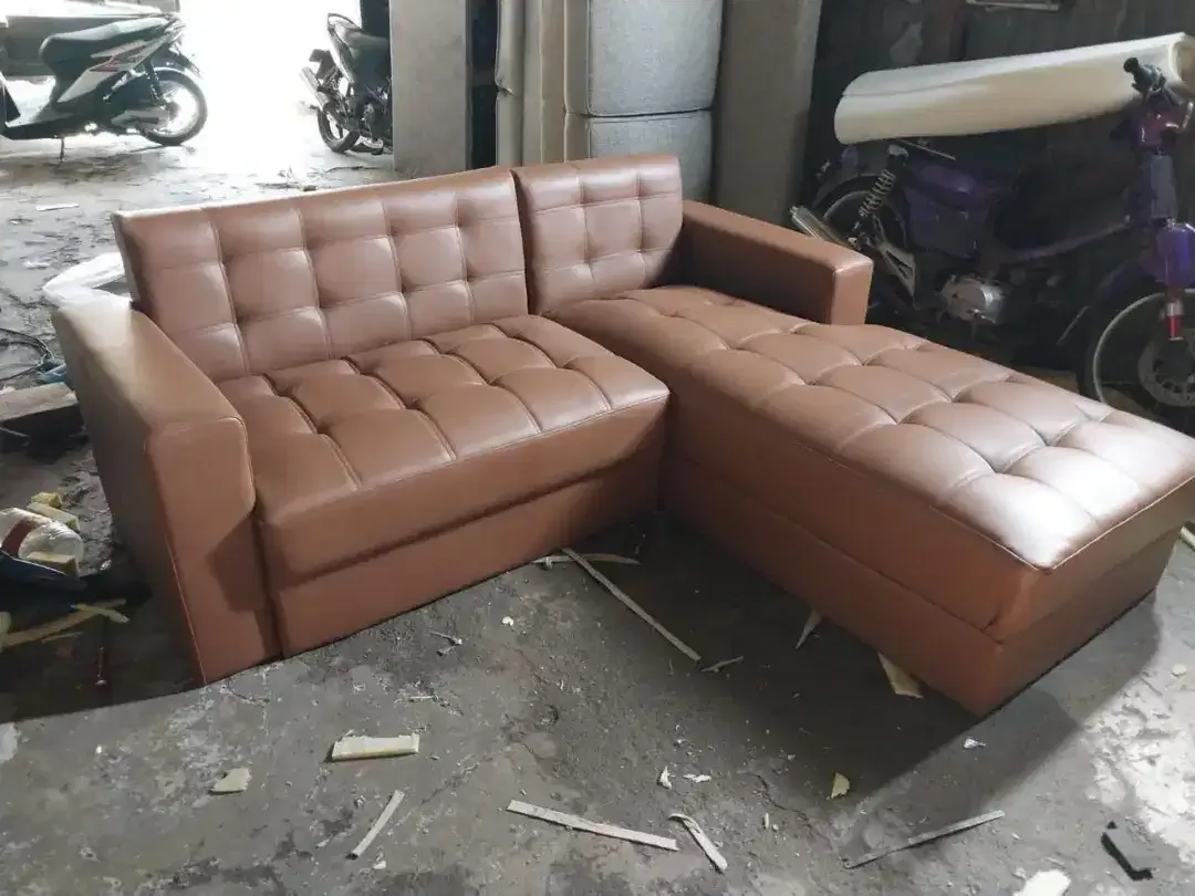 Sofa Single 150cm + 2 Puf + Meja Tamu, Terima Servis & Cash Kredit - Image 4 of 9