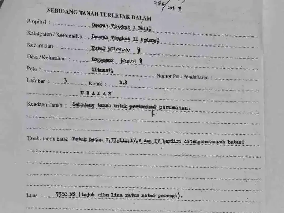 TANAH PREMIUM JALAN UTAMA KARANG PUTIH  PANDAWA KONTUR TINGGI MENGHADAP KE LAUT - Image 8 of 10