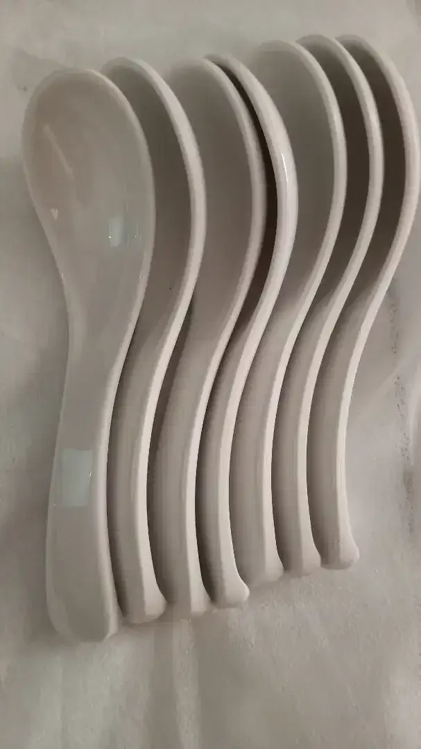 Sendok Sup Keramik Melamin Estetik Tebal Dan Awet Uk.15x4cm BARU - Image 2 of 4