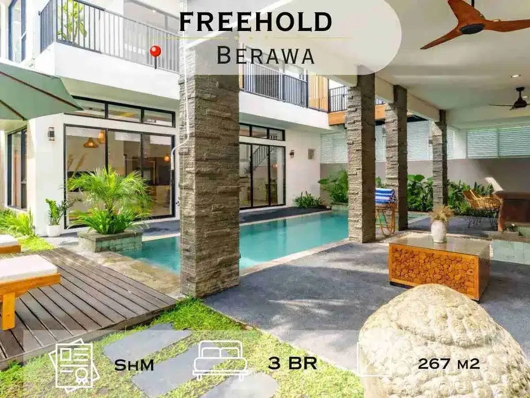 DIJUAL - FREEHOLD  Villa di Central Berawa, Newly Renovated - Image 1 of 9