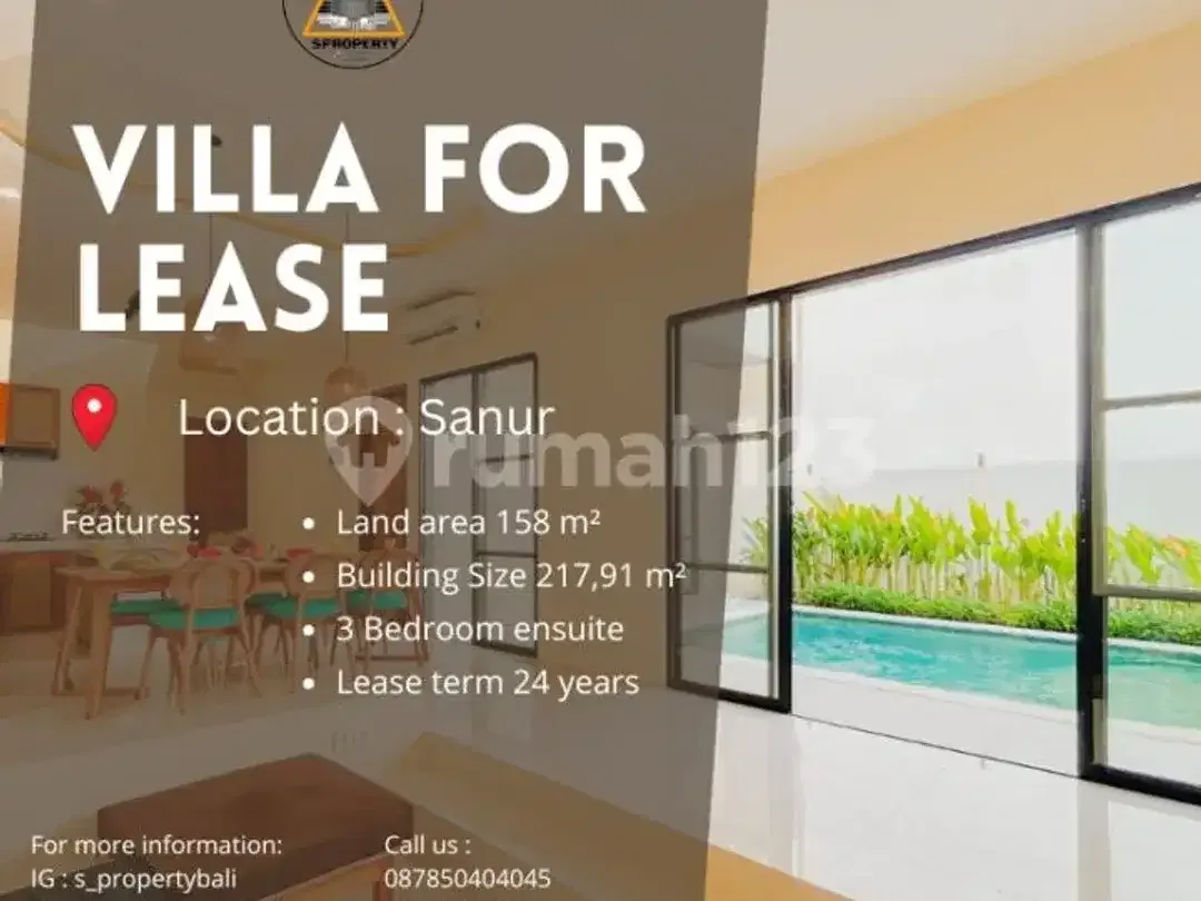 Luxury Villa For Leasehold In The Hearts Sanur - Image 1 of 5