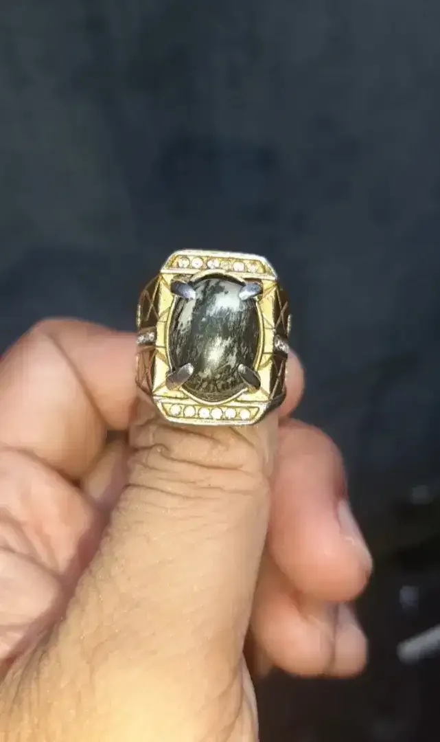 Cincin batu akik bulu monyet seraphinite - Image 7 of 10