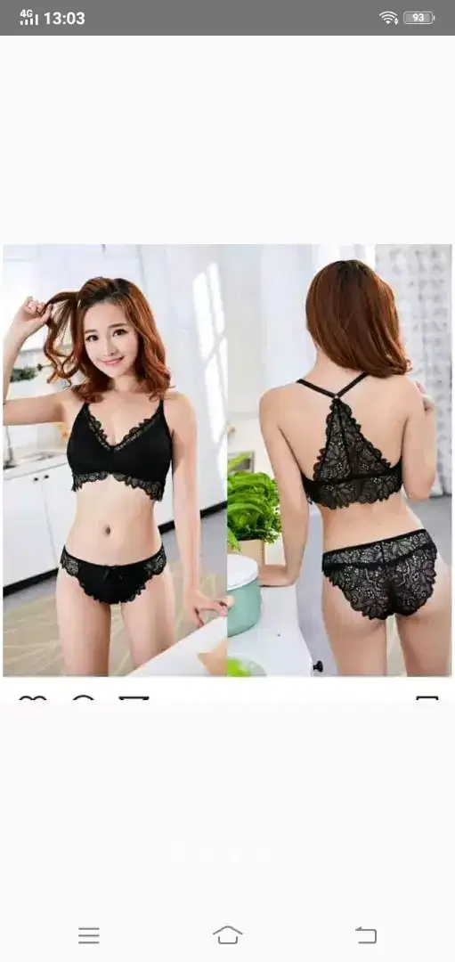 Bra setelan dr bahan brokat hitam. - Image 6 of 7