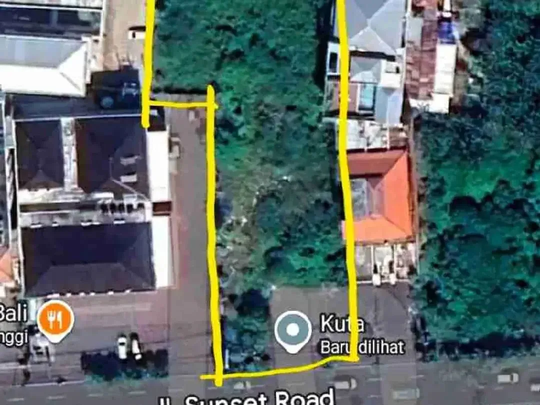 Lahan 2.352 m² di By Pass Sunset Road Kuta Akses Dua Sisi - Image 2 of 10
