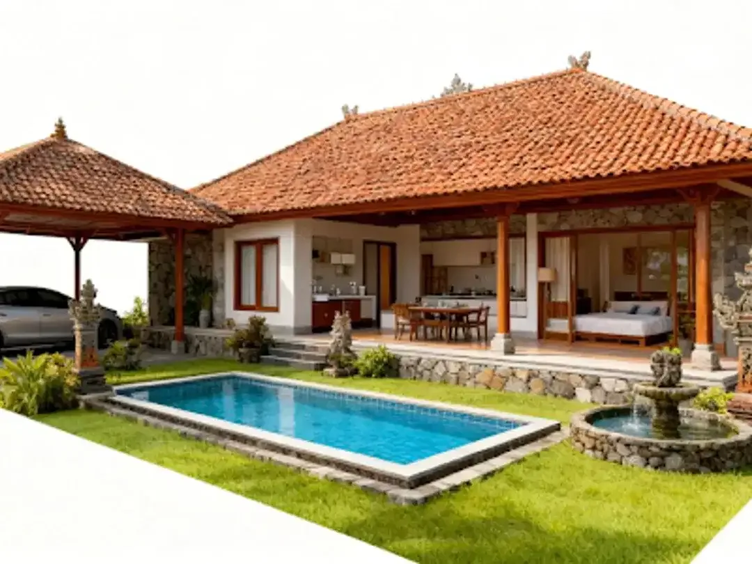 Villa Desain Tradisional di Pering dan Saba Gianyar Bali - Image 5 of 10