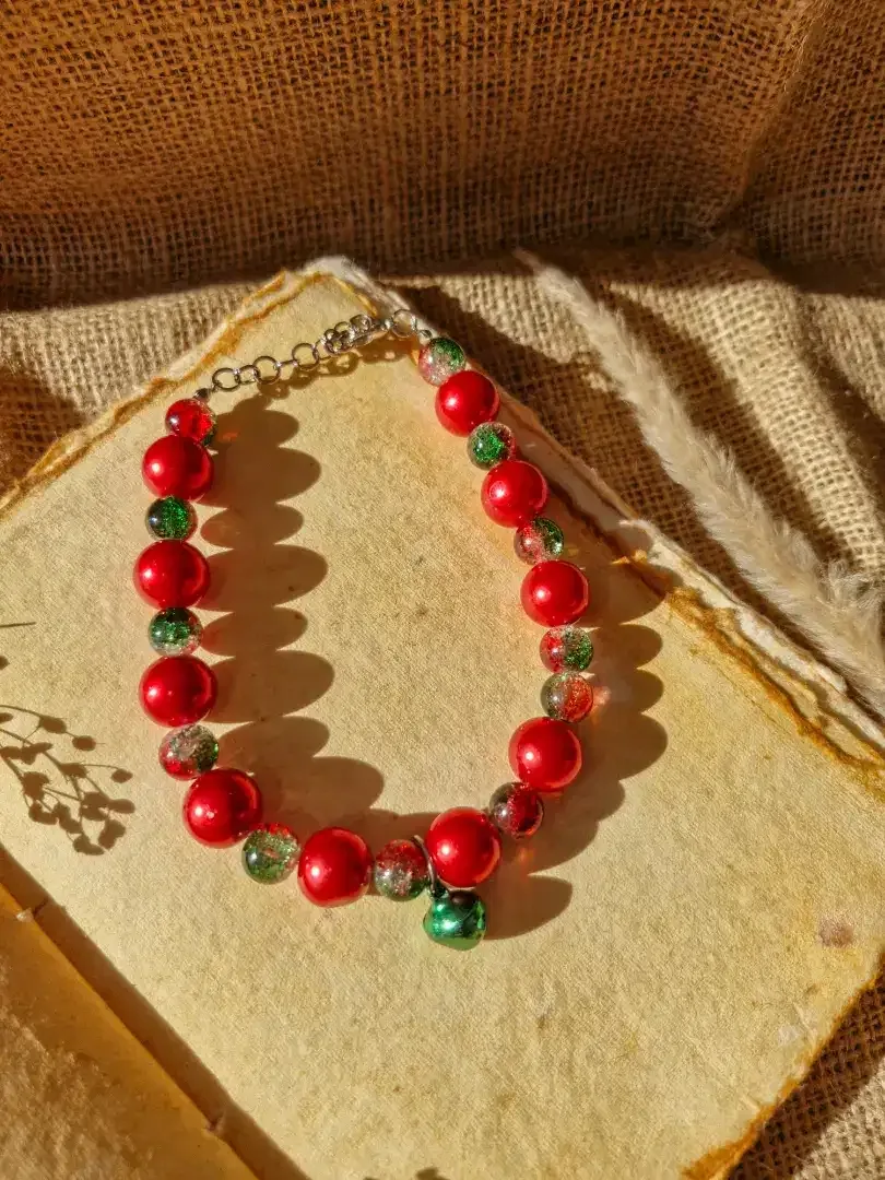 Kalung Anjing Manik Merah Mewah - Image 8 of 9