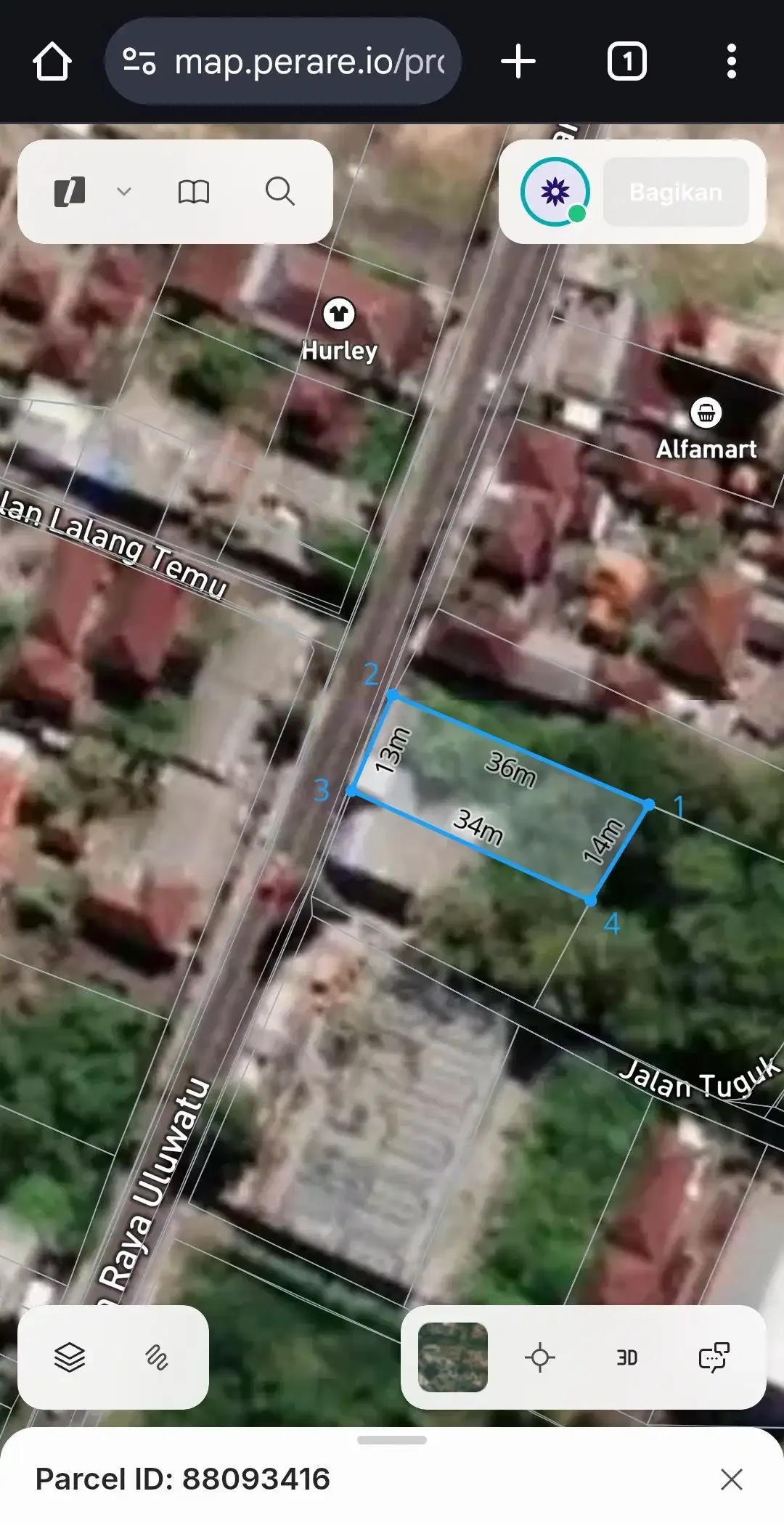 Tanah 5are Di Jl Utama Raya Uluwatu Jimbaran Dkt Kampus Unud Goa Gong - Image 7 of 9
