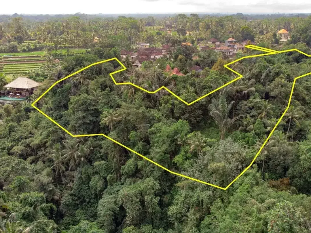 12,619 sq m of Freehold Land with Stunning River and Valley Views Located 7 Minutes from Ubud Palace - Image 1 of 6