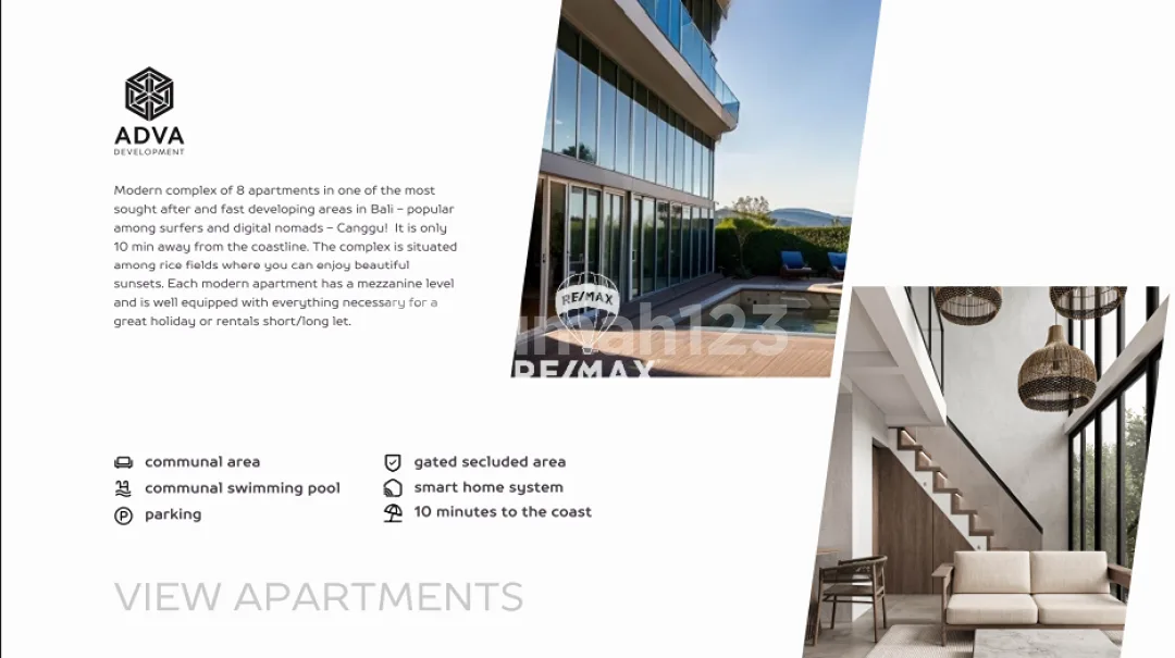 View Apartments - Canggu Apartemen Modern Canggu Mulai Usd 109K - Siap Huni, Roi 11-15% - Image 3 of 4