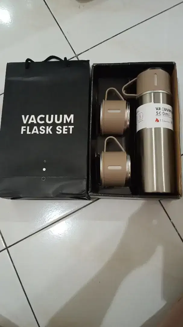60rb SEPAKET Termos Sultan Vacuum Flask 500ml Free 3cangkir Than 12jam - Image 3 of 4