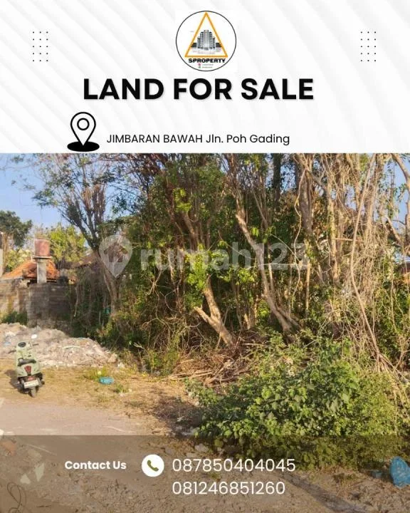 Dijual Tanah Jimbaran Bawah Jln. Poh Gading / Dekat Mcdonald & Kfc Jimbaran - Bali - Image 1 of 4