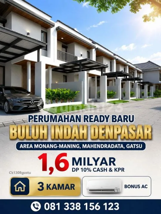 Jual Rumah Ready 3 Kamar Buluh Indah Dekat Monang Maning Mahendradata Gatsu Denpasar Bali - Image 1 of 4